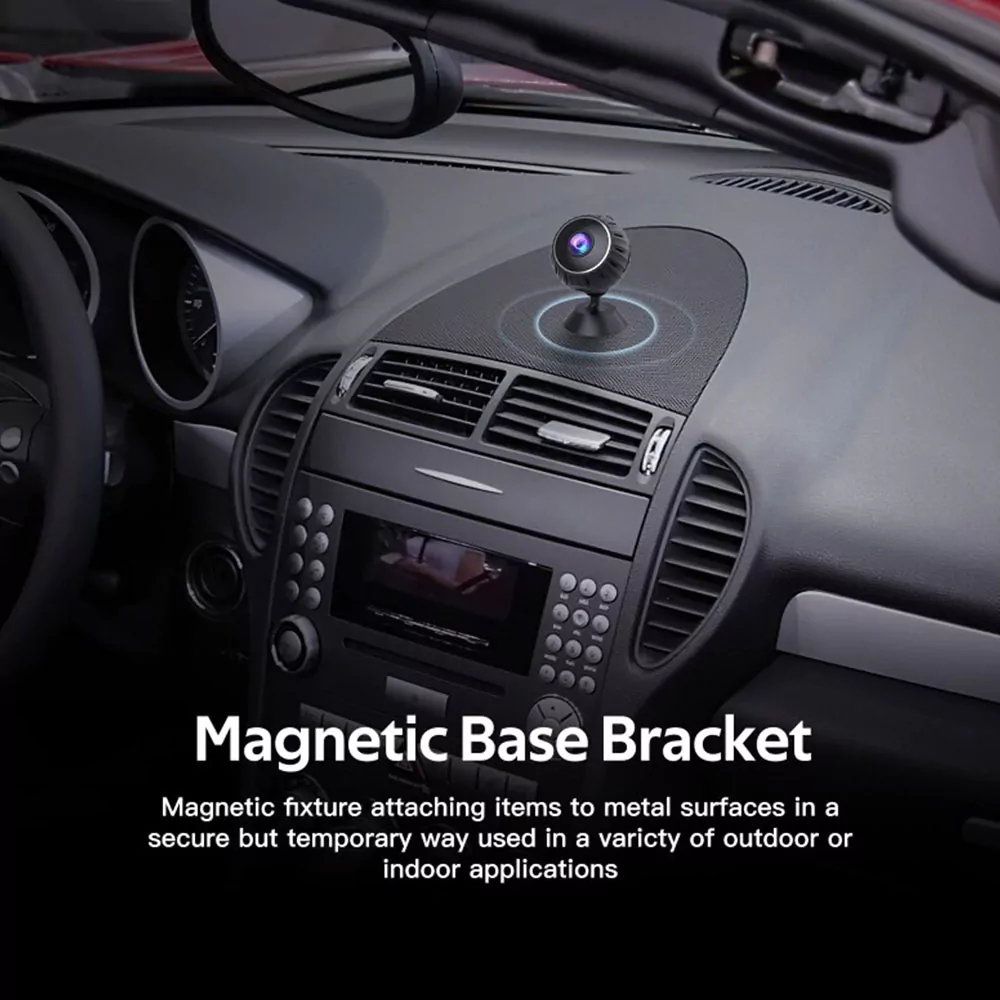 Mini Ασύρματη Επαναφορτιζόμενη Φορητή Κάμερα Παρακολούθησης HD Video WiFi με Νυχτερινή Λήψη και Εφαρμογή Κινητού Andowl Μαύρο Mini Ασύρματη Επαναφορτιζόμενη Φορητή Κάμερα Παρακολούθησης HD Video WiFi με Νυχτερινή Λήψη και Εφαρμογή Κινητού Andowl Μαύρο