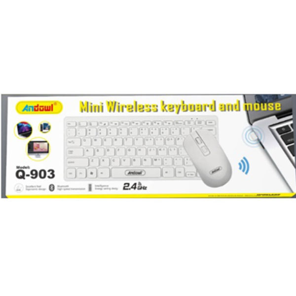 Μίνι Ασύρματο Πληκτρολόγιο και Ποντίκι Andowl- Mini Wireless Keyboard and Mouse Λευκό Μίνι Ασύρματο Πληκτρολόγιο και Ποντίκι Andowl- Mini Wireless Keyboard and Mouse Λευκό