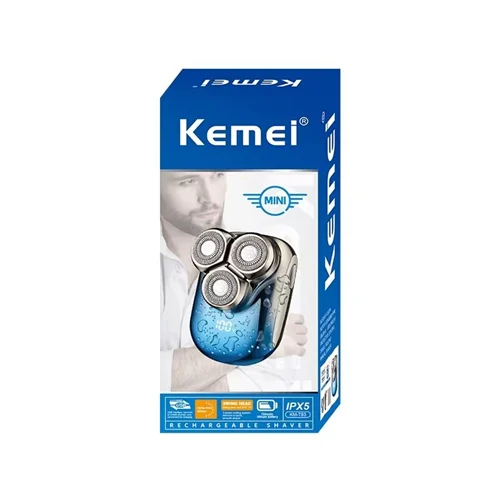 Mini Επαναφορτιζόμενη Ξυριστική Μηχανή Kemei Μπλε Mini Επαναφορτιζόμενη Ξυριστική Μηχανή Kemei Μπλε