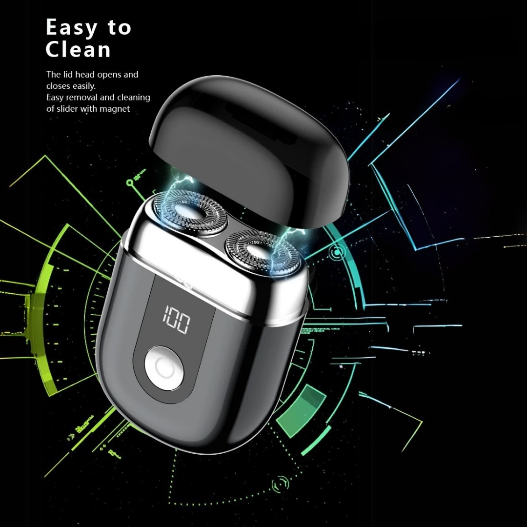 Μίνι Επαναφορτιζόμενη Ξυριστική Μηχανή Προσώπου με Διπλή Κεφαλή και Οθόνη LED Μίνι Επαναφορτιζόμενη Ξυριστική Μηχανή Προσώπου με Διπλή Κεφαλή και Οθόνη LED