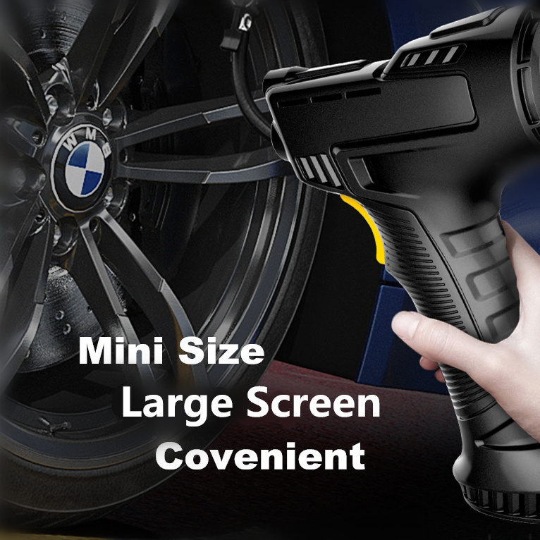 Μίνι Επαναφορτιζόμενη Τρόμπα Αυτοκινήτου 150PSI 12V με Οθόνη LED και Φακό Μίνι Επαναφορτιζόμενη Τρόμπα Αυτοκινήτου 150PSI 12V με Οθόνη LED και Φακό