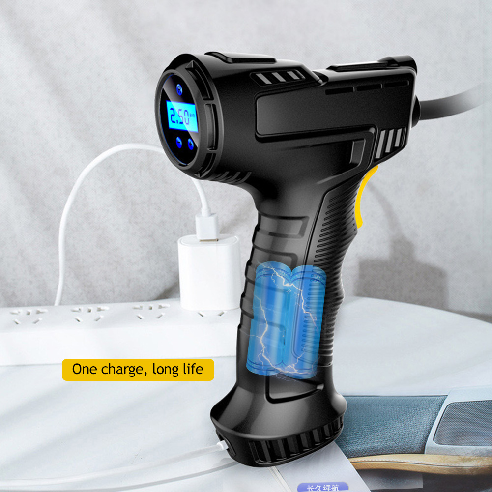 Μίνι Επαναφορτιζόμενη Τρόμπα Αυτοκινήτου 150PSI 12V με Οθόνη LED και Φακό Μίνι Επαναφορτιζόμενη Τρόμπα Αυτοκινήτου 150PSI 12V με Οθόνη LED και Φακό