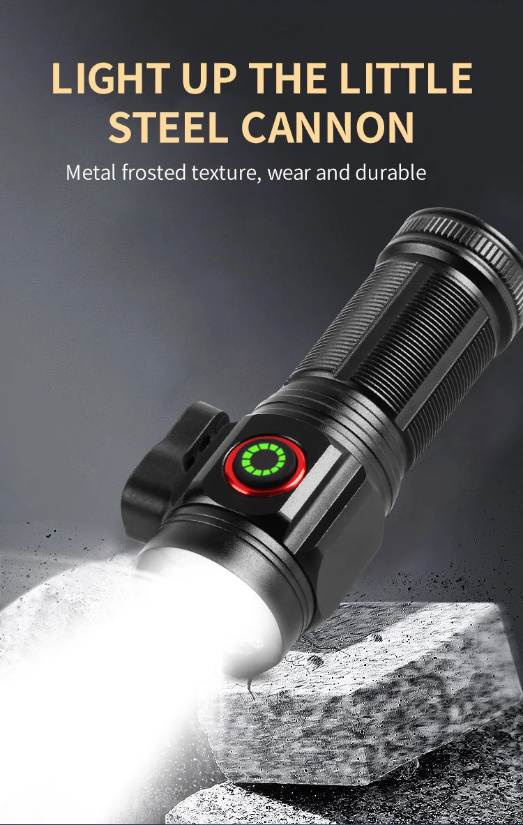 Mini Επαναφορτιζόμενος Φακός Super Bright LED με Λεπίδα Κοπής και 5 Λειτουργίες Φωτισμού Mini Επαναφορτιζόμενος Φακός Super Bright LED με Λεπίδα Κοπής και 5 Λειτουργίες Φωτισμού