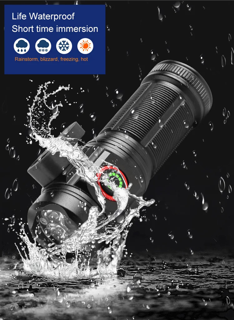 Mini Επαναφορτιζόμενος Φακός Super Bright LED με Λεπίδα Κοπής και 5 Λειτουργίες Φωτισμού Mini Επαναφορτιζόμενος Φακός Super Bright LED με Λεπίδα Κοπής και 5 Λειτουργίες Φωτισμού