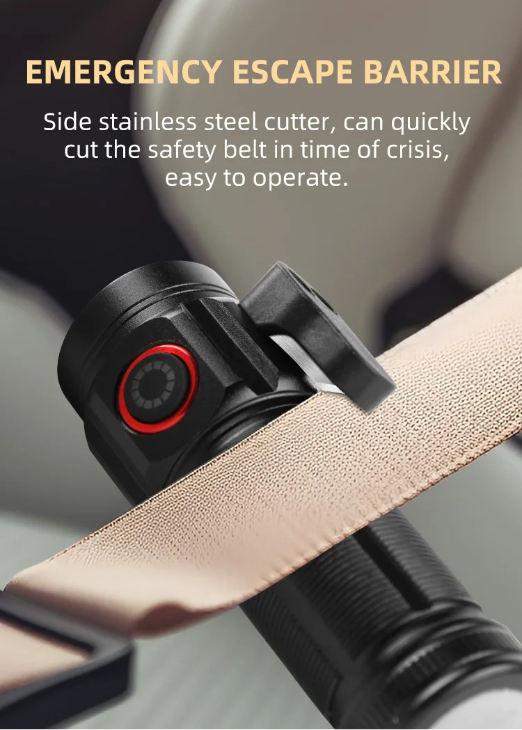 Mini Επαναφορτιζόμενος Φακός Super Bright LED με Λεπίδα Κοπής και 5 Λειτουργίες Φωτισμού Mini Επαναφορτιζόμενος Φακός Super Bright LED με Λεπίδα Κοπής και 5 Λειτουργίες Φωτισμού