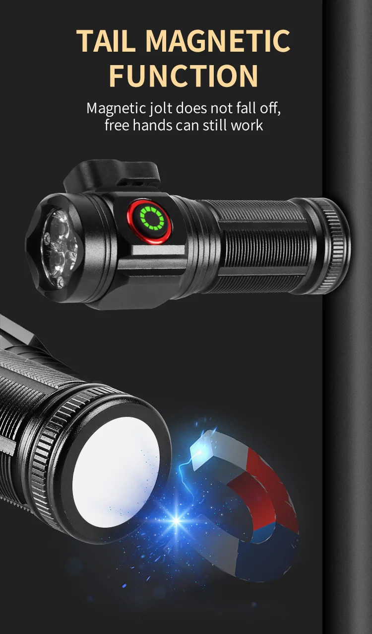 Mini Επαναφορτιζόμενος Φακός Super Bright LED με Λεπίδα Κοπής και 5 Λειτουργίες Φωτισμού Mini Επαναφορτιζόμενος Φακός Super Bright LED με Λεπίδα Κοπής και 5 Λειτουργίες Φωτισμού