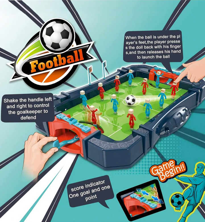 Μίνι Επιτραπέζιο Ποδοσφαιράκι με Μοχλούς και Ελατήρια - 43x27x6 Μίνι Επιτραπέζιο Ποδοσφαιράκι με Μοχλούς και Ελατήρια - 43x27x6