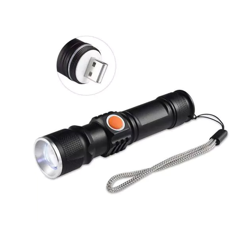 Μίνι Φακός Ψυχρού Λευκού Φωτισμού LED Επαναφορτιζόμενος USB Μίνι Φακός Ψυχρού Λευκού Φωτισμού LED Επαναφορτιζόμενος USB