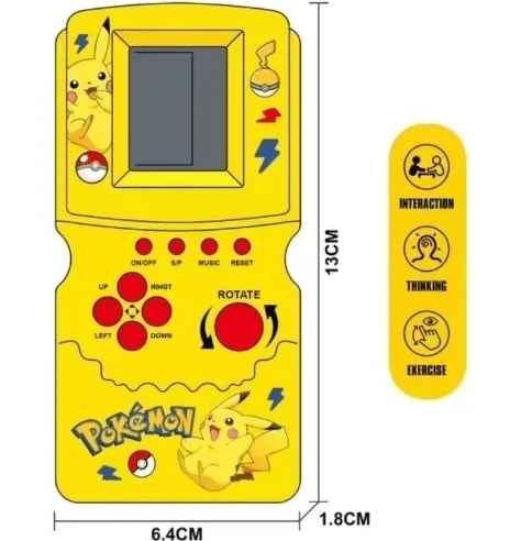 Μίνι Φορητή Ηλεκτρονική Παιδική Κονσόλα Χειρός Tetris Pokemon Μπαταρίας Μίνι Φορητή Ηλεκτρονική Παιδική Κονσόλα Χειρός Tetris Pokemon Μπαταρίας