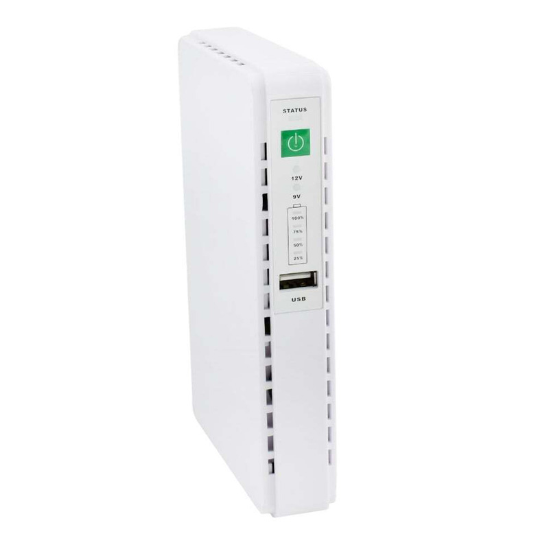 Μίνι Φορητό Δικτυακό DC UPS RJ-45 25W 12000mAh USB - Λευκό Μίνι Φορητό Δικτυακό DC UPS RJ-45 25W 12000mAh USB - Λευκό