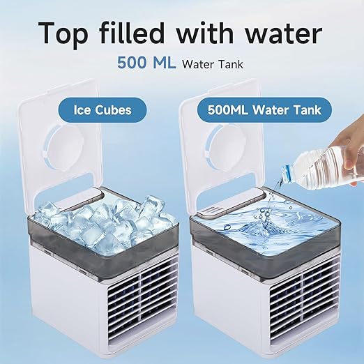 Μίνι Φορητό Κλιματιστικό-Air Cooler Με 3 Ταχύτητες Και LED Φωτισμό Aorlis Μίνι Φορητό Κλιματιστικό-Air Cooler Με 3 Ταχύτητες Και LED Φωτισμό Aorlis