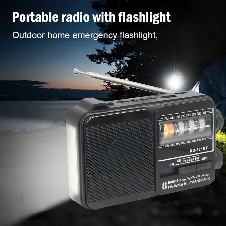 Mίνι Φορητό Ραδιόφωνο με Bluetooth, Δυνατότητας Φόρτισης USB και Φακό Mίνι Φορητό Ραδιόφωνο με Bluetooth, Δυνατότητας Φόρτισης USB και Φακό