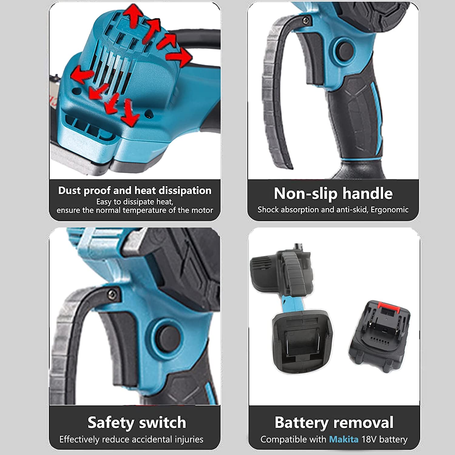 Mini Ηλεκτρικό Επαναφορτιζόμενο Κλαδευτικό Αλυσοπρίονο - Πριόνι με Λάμα 15εκ και 2 Μπαταρίες Mini Ηλεκτρικό Επαναφορτιζόμενο Κλαδευτικό Αλυσοπρίονο - Πριόνι με Λάμα 15εκ και 2 Μπαταρίες