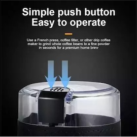 Mini Ηλεκτρικός Μύλος Καφέ 150W με Χωρητικότητα 50gr Sokany Μαύρος Mini Ηλεκτρικός Μύλος Καφέ 150W με Χωρητικότητα 50gr Sokany Μαύρος