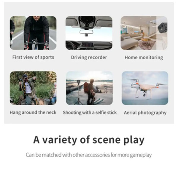 Μίνι Κάμερα Δράσης– Παρακολούθησης με Σύστημα WiFi- DUAL- LENS 4K Μαύρη Μίνι Κάμερα Δράσης– Παρακολούθησης με Σύστημα WiFi- DUAL- LENS 4K Μαύρη