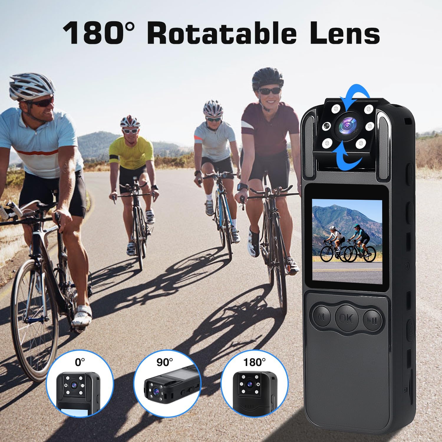 TANGMI Μίνι Κάμερα με Καταγραφή Ήχου και Εικόνας 1080p HD - Περιστρεφόμενος Φακός 180 Μοίρες, Οθόνη LED, Νυχτερινή Λήψη και Συναγερμό TANGMI Μίνι Κάμερα με Καταγραφή Ήχου και Εικόνας 1080p HD - Περιστρεφόμενος Φακός 180 Μοίρες, Οθόνη LED, Νυχτερινή Λήψη και Συναγερμό