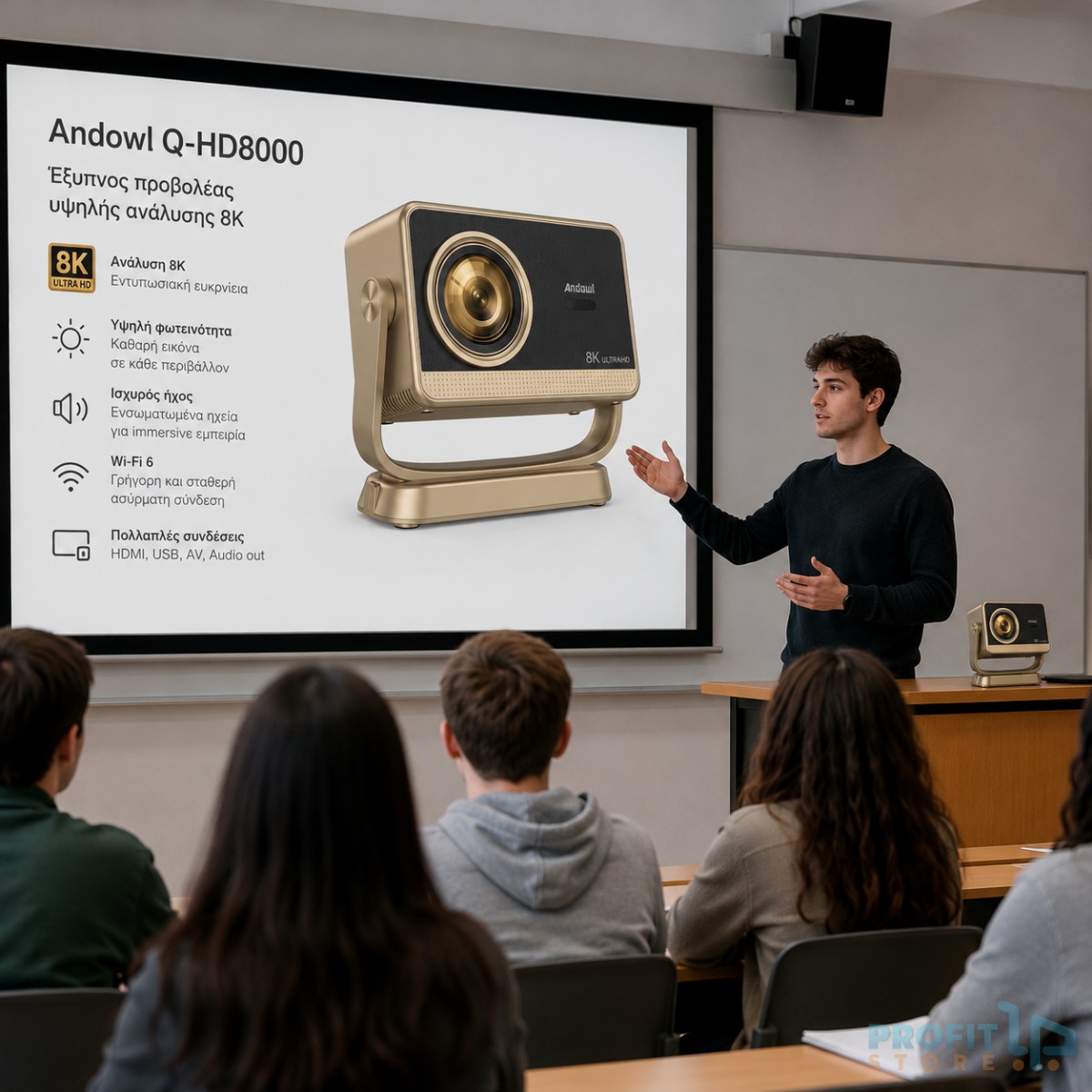 Mini Projector 8K Ultra HD Andowl YG2 – Εξαιρετική Αναπαραγωγή Βίντεο & Ήχου Mini Projector 8K Ultra HD Andowl YG2 – Εξαιρετική Αναπαραγωγή Βίντεο & Ήχου