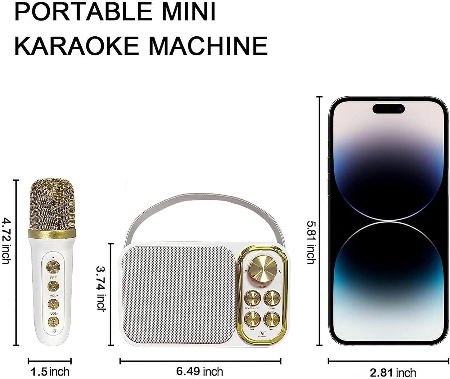 Mini Σύστημα Καραόκε με Ασύρματο Μικρόφωνο Bluetooth, USB, AUX, Type C & TF Card Mini Σύστημα Καραόκε με Ασύρματο Μικρόφωνο Bluetooth, USB, AUX, Type C & TF Card