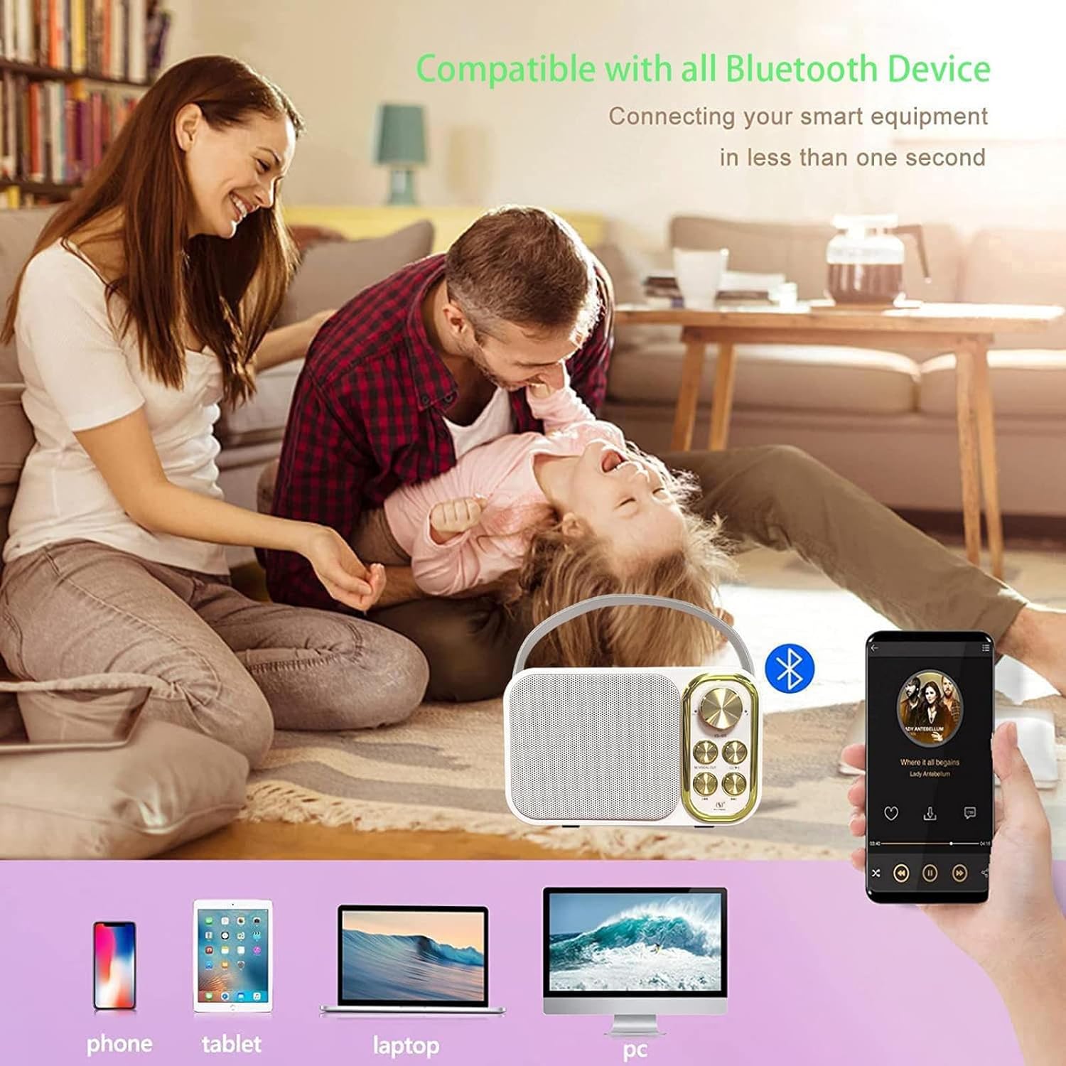 Mini Σύστημα Καραόκε με Ασύρματο Μικρόφωνο Bluetooth, USB, AUX, Type C & TF Card Mini Σύστημα Καραόκε με Ασύρματο Μικρόφωνο Bluetooth, USB, AUX, Type C & TF Card