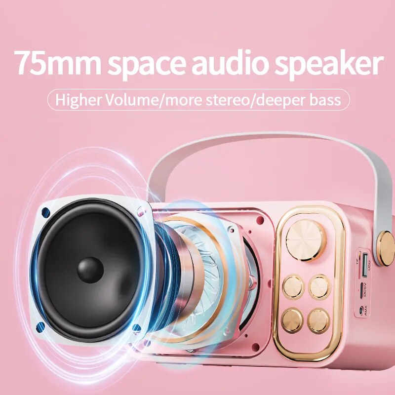 Mini Σύστημα Καραόκε με Ασύρματο Μικρόφωνο Bluetooth, USB, AUX, Type C & TF Card Mini Σύστημα Καραόκε με Ασύρματο Μικρόφωνο Bluetooth, USB, AUX, Type C & TF Card