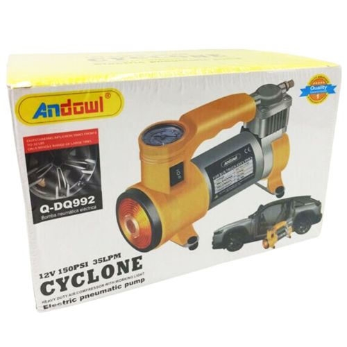 Mini Τρόμπα Αυτοκινήτου Έκτακτης Ανάγκης Andowl με καλώδιο αναπτήρα 12V & ενσωματωμένο φακό Mini Τρόμπα Αυτοκινήτου Έκτακτης Ανάγκης Andowl με καλώδιο αναπτήρα 12V & ενσωματωμένο φακό