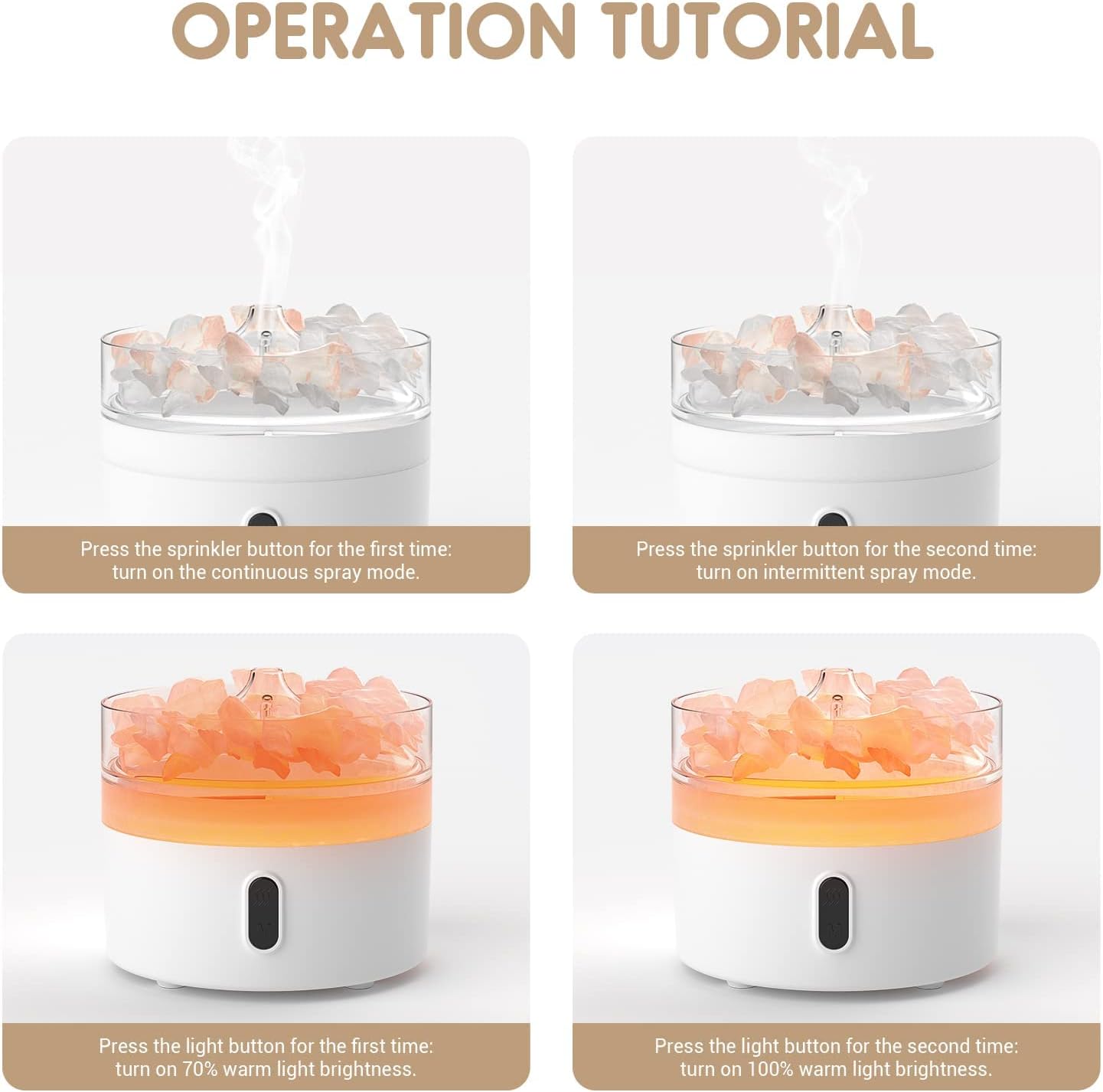 Mini Υγραντήρας και Διαχυτής Αρώματος Κρυσταλλικού Αλατιού 220ml με Αθόρυβη Λειτουργία Mini Υγραντήρας και Διαχυτής Αρώματος Κρυσταλλικού Αλατιού 220ml με Αθόρυβη Λειτουργία