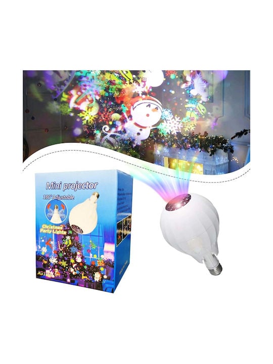 Μίνι Χριστουγεννιάτικος Προβολέας Led Σχήμα Λάμπας Υποδοχή E27 4w Ρυθμιζόμενο 180° Rgb Φως Λευκό Μίνι Χριστουγεννιάτικος Προβολέας Led Σχήμα Λάμπας Υποδοχή E27 4w Ρυθμιζόμενο 180° Rgb Φως Λευκό