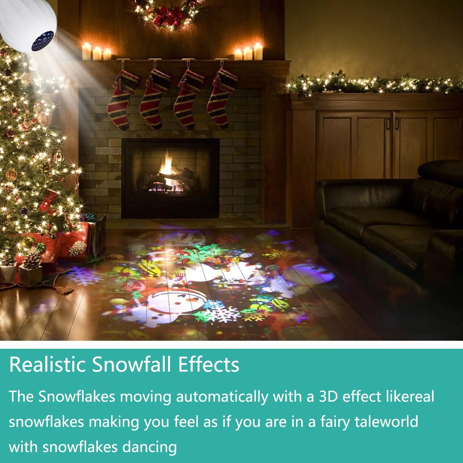 Μίνι Χριστουγεννιάτικος Προβολέας RGB LED σε Σχήμα Λάμπας με Υποδοχή E27 4W - Ρυθμιζόμενο 180 Μοίρες Μίνι Χριστουγεννιάτικος Προβολέας RGB LED σε Σχήμα Λάμπας με Υποδοχή E27 4W - Ρυθμιζόμενο 180 Μοίρες