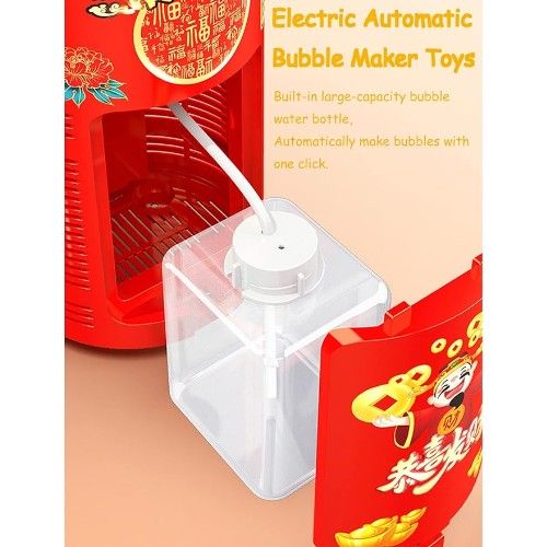 Μηχανή για Σαμπουνόφουσκες 16.5 x 8 cm με Αυτοκόλλητα και 2 Δοχεία Υγρού για Φυσαλλίδες Κόκκινο Μηχανή για Σαμπουνόφουσκες 16.5 x 8 cm με Αυτοκόλλητα και 2 Δοχεία Υγρού για Φυσαλλίδες Κόκκινο