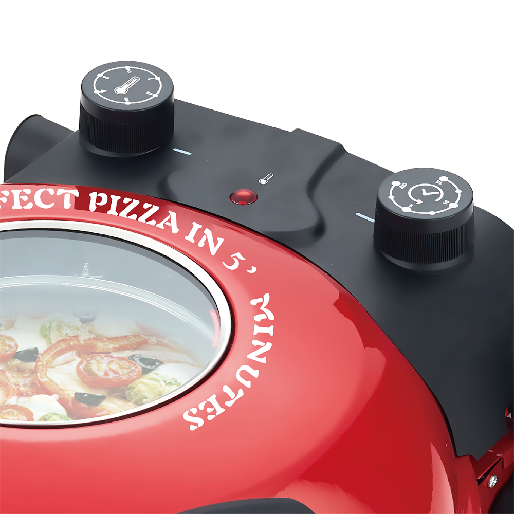 Μηχανή Παρασκευής Σπιτικής Πίτσας με Ρυθμιζόμενο Θερμοστάτη έως 400°C και Χρονοδιακόπτη 1200W Hoomei Κόκκινο Μηχανή Παρασκευής Σπιτικής Πίτσας με Ρυθμιζόμενο Θερμοστάτη έως 400°C και Χρονοδιακόπτη 1200W Hoomei Κόκκινο