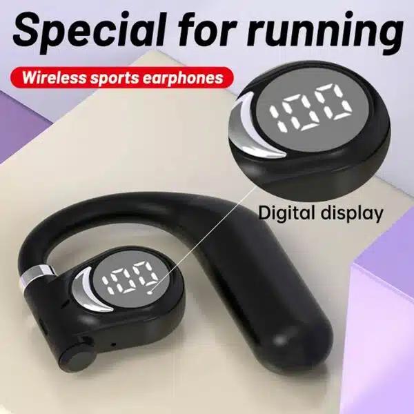Μονό Ακουστικό Bluetooth Handsfree Ear-Hook με Μικρόφωνο και LED Ψηφιακή Οθόνη με Ένδειξη Μπαταρίας Μαύρο Μονό Ακουστικό Bluetooth Handsfree Ear-Hook με Μικρόφωνο και LED Ψηφιακή Οθόνη με Ένδειξη Μπαταρίας Μαύρο