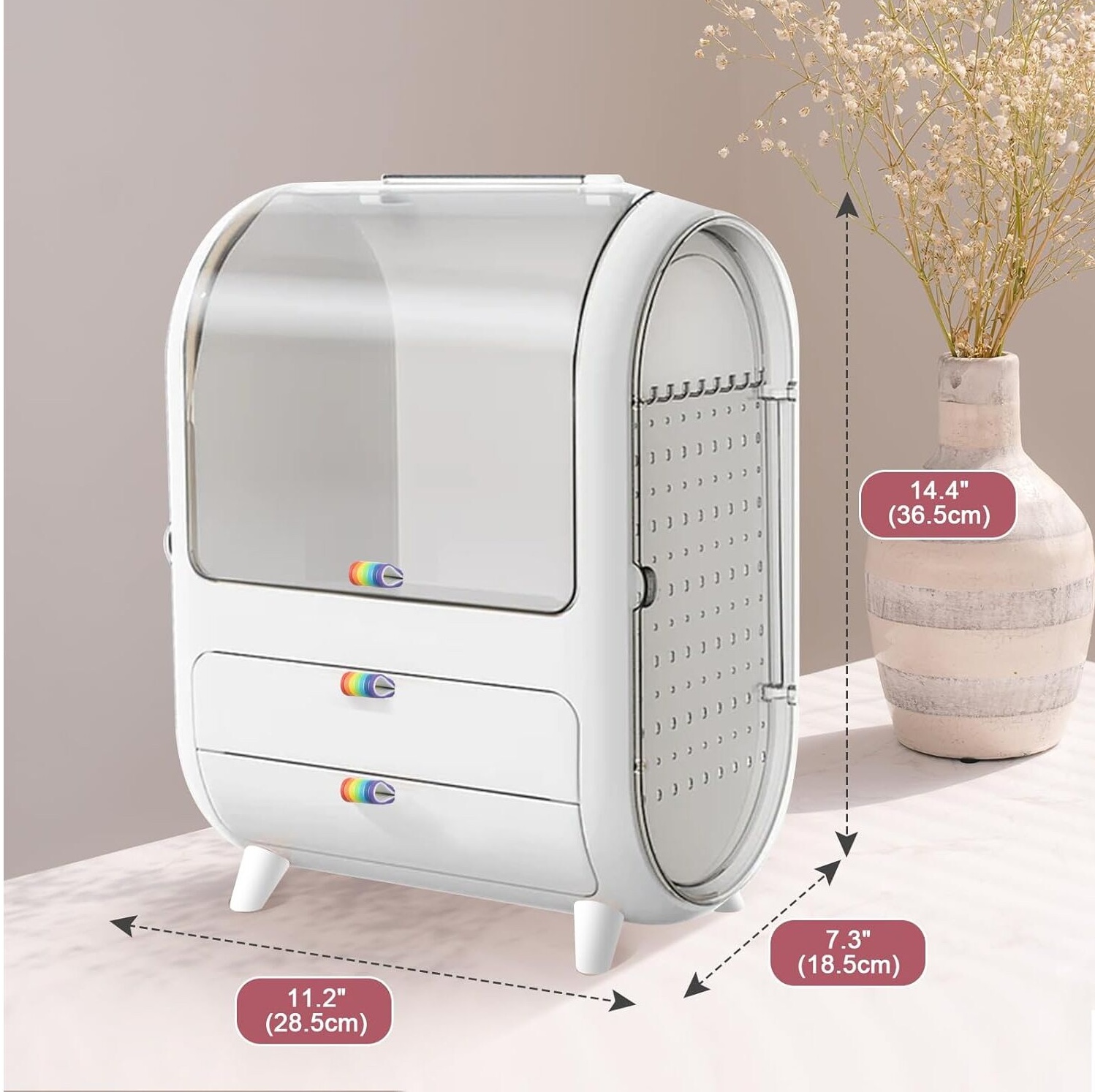 Μοντέρνα Επιτραπέζια Πολυλειτουργική Θήκη για Καλλυντικά και Κοσμήματα με Συρτάρια και Καπάκι JOYBOS Μοντέρνα Επιτραπέζια Πολυλειτουργική Θήκη για Καλλυντικά και Κοσμήματα με Συρτάρια και Καπάκι JOYBOS