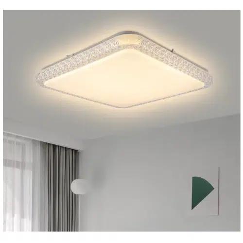 Μοντέρνα Μεταλλική Πλαφονιέρα Οροφής 43x43cm με Ενσωματωμένο LED 3000-6500K – Λευκό Μοντέρνα Μεταλλική Πλαφονιέρα Οροφής 43x43cm με Ενσωματωμένο LED 3000-6500K – Λευκό