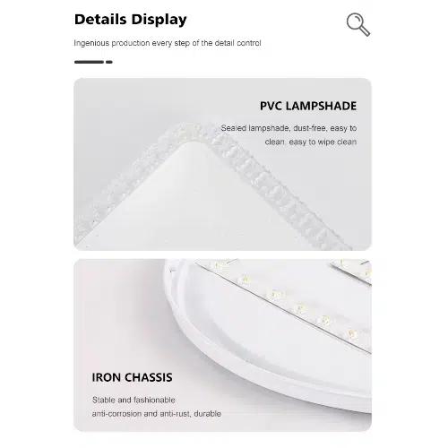 Μοντέρνα Μεταλλική Πλαφονιέρα Οροφής 43x43cm με Ενσωματωμένο LED 3000-6500K – Λευκό Μοντέρνα Μεταλλική Πλαφονιέρα Οροφής 43x43cm με Ενσωματωμένο LED 3000-6500K – Λευκό