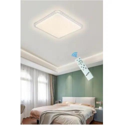 Μοντέρνα Μεταλλική Πλαφονιέρα Οροφής 43x43cm με Ενσωματωμένο LED 3000-6500K – Λευκό Μοντέρνα Μεταλλική Πλαφονιέρα Οροφής 43x43cm με Ενσωματωμένο LED 3000-6500K – Λευκό