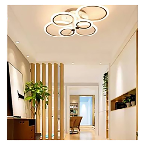 Μοντέρνα Μεταλλική Πλαφονιέρα Οροφής με Σχέδιο 6 Κύκλους με LED σε Θερμό Λευκό Φωτισμό Universo Μοντέρνα Μεταλλική Πλαφονιέρα Οροφής με Σχέδιο 6 Κύκλους με LED σε Θερμό Λευκό Φωτισμό Universo