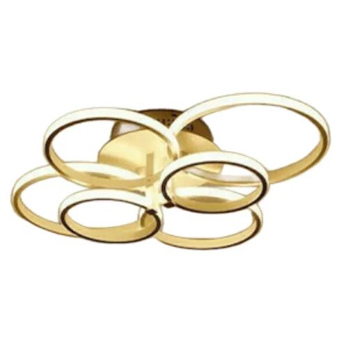 Μοντέρνα Μεταλλική Πλαφονιέρα Οροφής με Σχέδιο 6 Κύκλους με LED σε Θερμό Λευκό Φωτισμό Universo Μοντέρνα Μεταλλική Πλαφονιέρα Οροφής με Σχέδιο 6 Κύκλους με LED σε Θερμό Λευκό Φωτισμό Universo