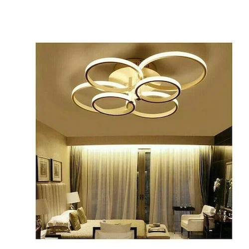 Μοντέρνα Μεταλλική Πλαφονιέρα Οροφής με Σχέδιο 6 Κύκλους με LED σε Θερμό Λευκό Φωτισμό Universo Μοντέρνα Μεταλλική Πλαφονιέρα Οροφής με Σχέδιο 6 Κύκλους με LED σε Θερμό Λευκό Φωτισμό Universo