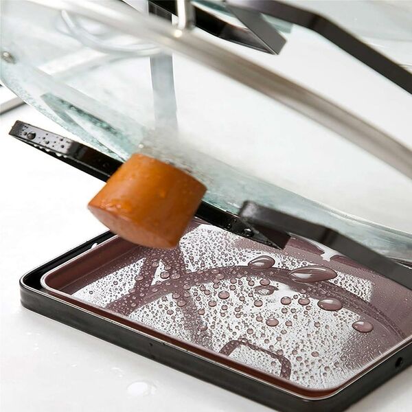 Μοντέρνα Μεταλλική Θήκη – Βάση για Καπάκια Κατσαρόλας 16x13x33.5εκ σε Μαύρο Χρώμα Μοντέρνα Μεταλλική Θήκη – Βάση για Καπάκια Κατσαρόλας 16x13x33.5εκ σε Μαύρο Χρώμα