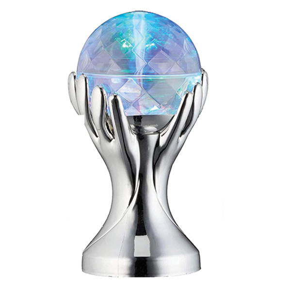 Μοντέρνο Επιτραπέζιο Διακοσμητικό Φωτιστικό LED Πολύχρωμη Μπάλα 360° με Disco Εφέ Hands Ασημένιο Μοντέρνο Επιτραπέζιο Διακοσμητικό Φωτιστικό LED Πολύχρωμη Μπάλα 360° με Disco Εφέ Hands Ασημένιο