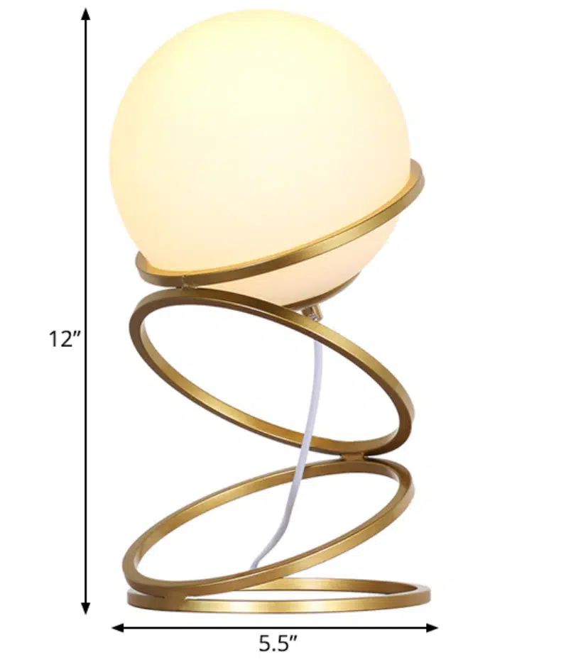 Μοντέρνο Επιτραπέζιο Φωτιστικό από Σφυρήλατο Σίδερο με Γυάλινο Αμπαζούρ και Ρυθμιζόμενο Φως - Χρυσό Μοντέρνο Επιτραπέζιο Φωτιστικό από Σφυρήλατο Σίδερο με Γυάλινο Αμπαζούρ και Ρυθμιζόμενο Φως - Χρυσό