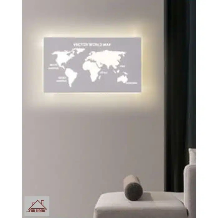 Μοντέρνο Φωτιστικό Τοίχου Παγκόσμιος Χάρτης με LED Θερμό Φως 13W IP20 28.5x16cm ForHome Μοντέρνο Φωτιστικό Τοίχου Παγκόσμιος Χάρτης με LED Θερμό Φως 13W IP20 28.5x16cm ForHome