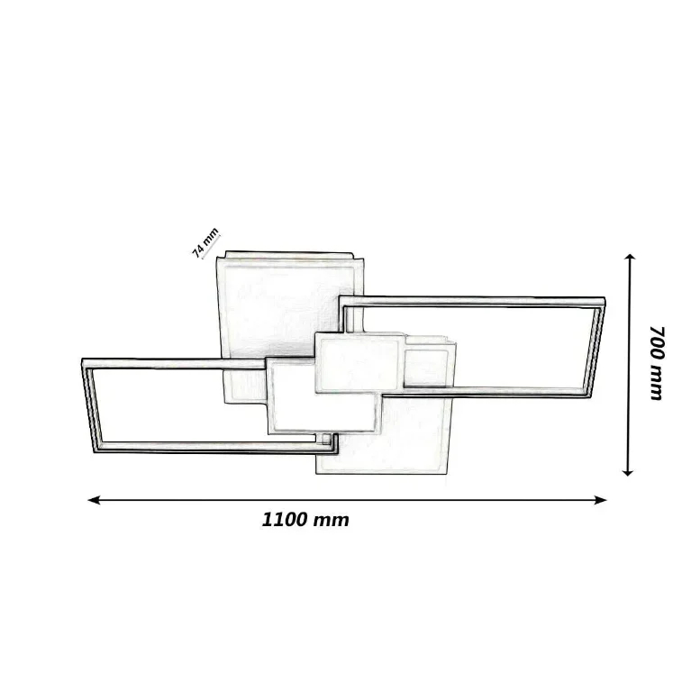 Μοντέρνο Γεωμετρικό Φωτιστικό Οροφής Πολυέλαιος με Τηλεχειριστήριο LED 83 W Bluetooth Μοντέρνο Γεωμετρικό Φωτιστικό Οροφής Πολυέλαιος με Τηλεχειριστήριο LED 83 W Bluetooth