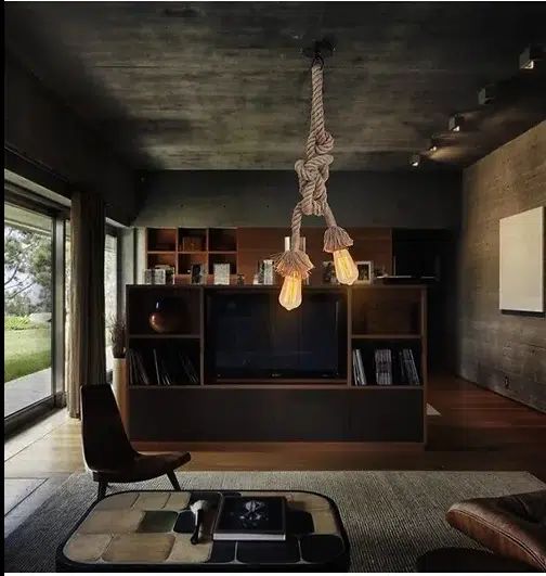 Μοντέρνο Κρεμαστό Φωτιστικό Δίφωτο με Σχοινί 1m και Ντουί E27 – Μπεζ Μοντέρνο Κρεμαστό Φωτιστικό Δίφωτο με Σχοινί 1m και Ντουί E27 – Μπεζ