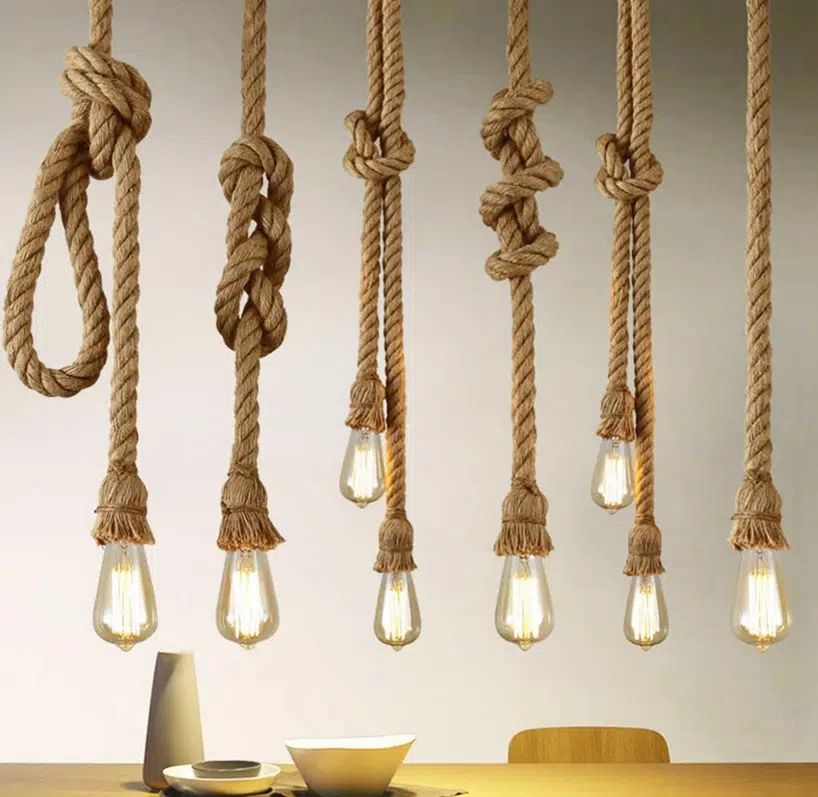 Μοντέρνο Κρεμαστό Φωτιστικό Δίφωτο με Σχοινί 1m και Ντουί E27 – Μπεζ Μοντέρνο Κρεμαστό Φωτιστικό Δίφωτο με Σχοινί 1m και Ντουί E27 – Μπεζ