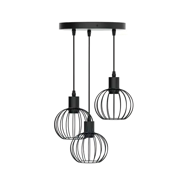 Μοντέρνο Κρεμαστό Τρίφωτο Φωτιστικό - Μεταλλικό με Ντουί E27 - AIGOSTAR Μοντέρνο Κρεμαστό Τρίφωτο Φωτιστικό - Μεταλλικό με Ντουί E27 - AIGOSTAR