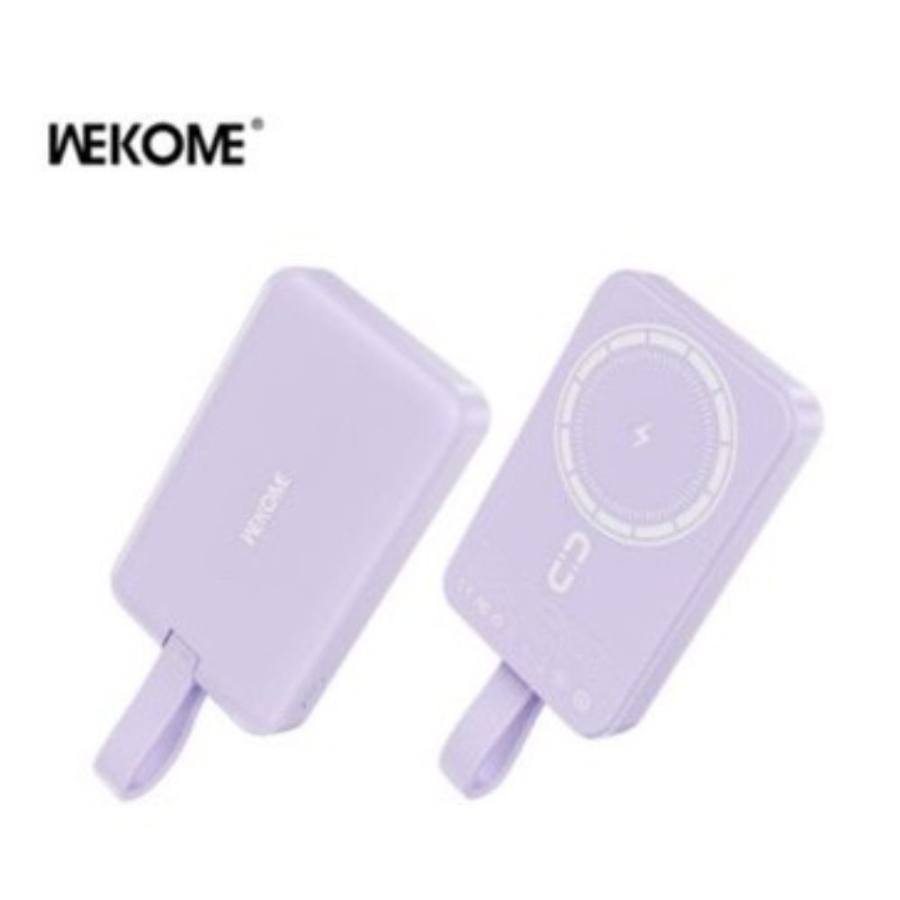 Power Bank Ασύρματης Φόρτισης PD20W και Ενσύρματης Φόρτισης 10000mAh σε Μοβ Χρώμα Wekome Power Bank Ασύρματης Φόρτισης PD20W και Ενσύρματης Φόρτισης 10000mAh σε Μοβ Χρώμα Wekome