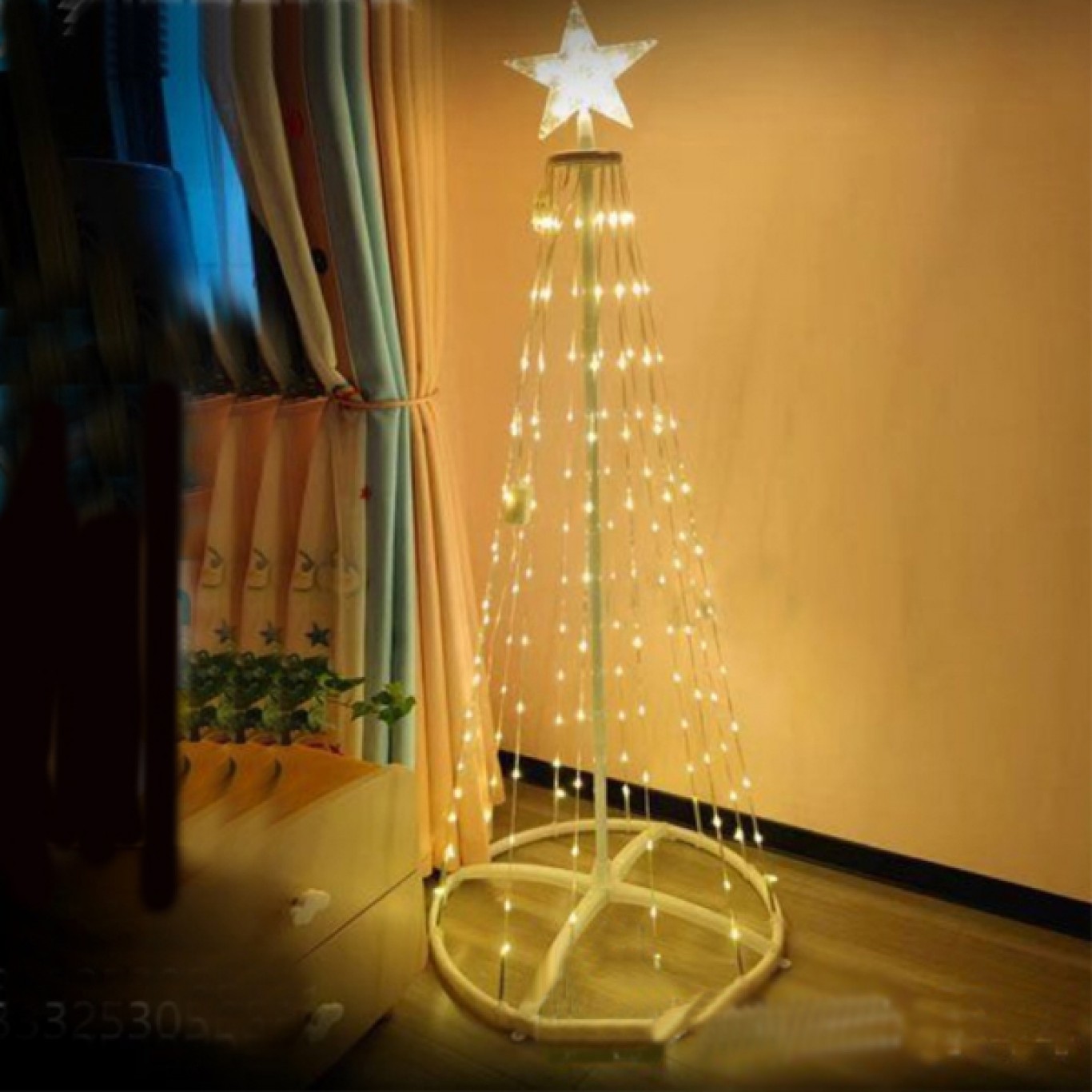 Μοντέρνο Χριστουγεννιάτικο Δέντρο Κώνος Αδιάβροχο με Θερμό LED Φωτισμό 120εκ Μοντέρνο Χριστουγεννιάτικο Δέντρο Κώνος Αδιάβροχο με Θερμό LED Φωτισμό 120εκ