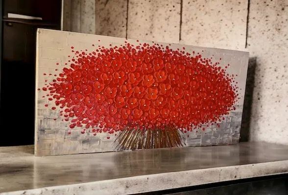 Μοντέρνος Πίνακας σε Καμβά - Κόκκινη Σύνθεση - Reds - 60x120cm Μοντέρνος Πίνακας σε Καμβά - Κόκκινη Σύνθεση - Reds - 60x120cm