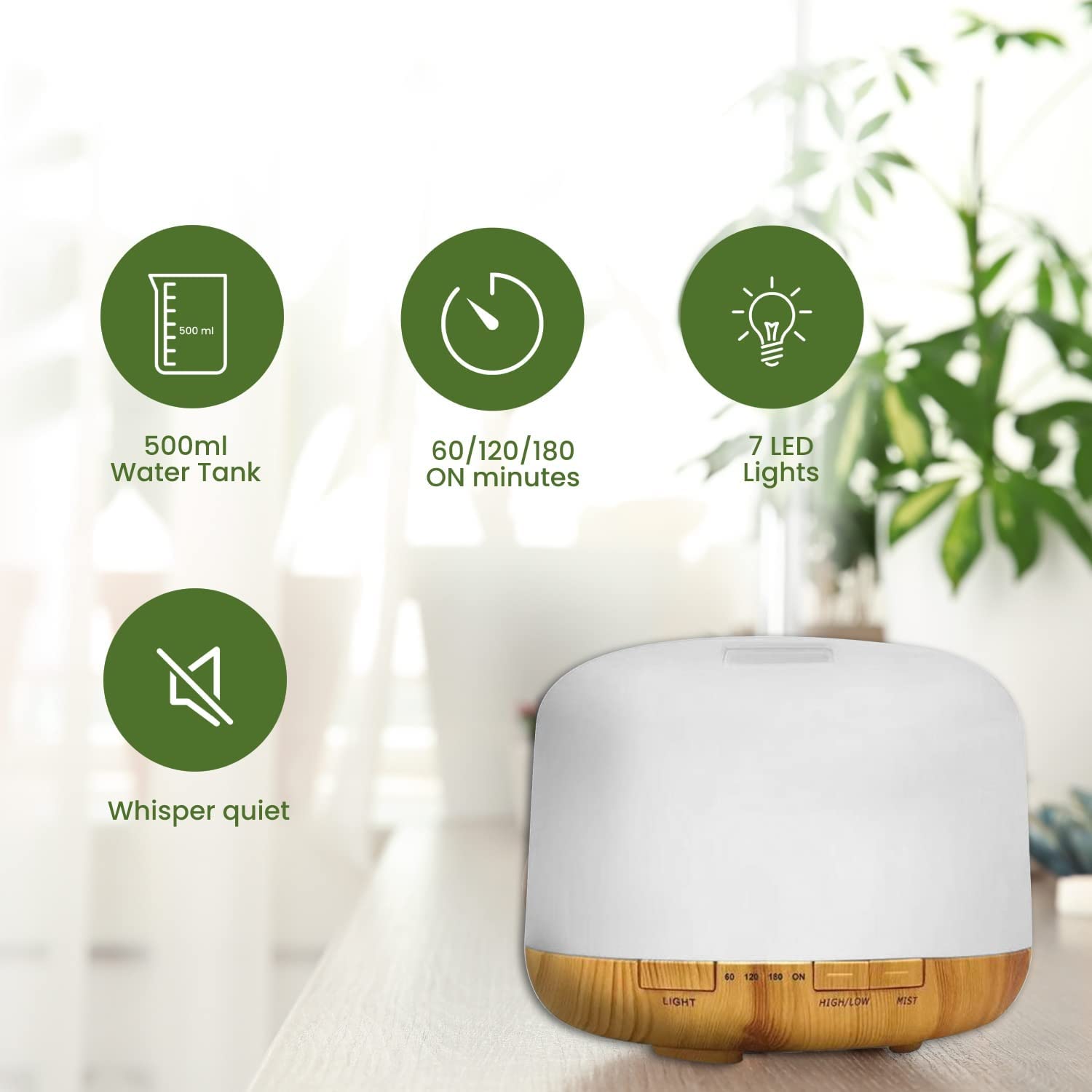 Μοντέρνος Υγραντήρας - Φωτιστικό Ηρεμίας, Γαλήνης & Αρωματοθεραπείας με Φωτισμό RGB LED & Χρονοδιακόπτη 500ml - Aroma Diffuser Σχέδιο Ξύλου Μοντέρνος Υγραντήρας - Φωτιστικό Ηρεμίας, Γαλήνης & Αρωματοθεραπείας με Φωτισμό RGB LED & Χρονοδιακόπτη 500ml - Aroma Diffuser Σχέδιο Ξύλου